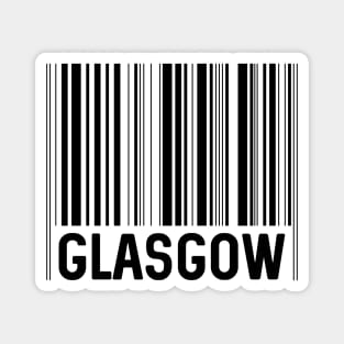 Glasgow Bar Code Design (Black) Magnet