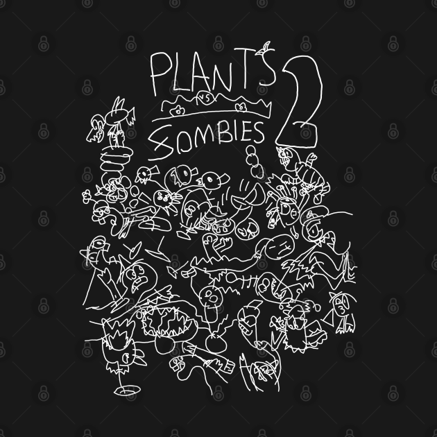 Discover Plants vs Zombies Doodle Up #001 - Videogames - T-Shirt