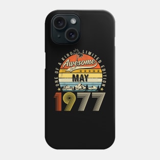 Awesome Since May 1977 Vintage 46th Birthday Phone Case