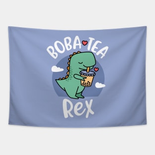 Boba Tea Rex - Cute Funny Bubble Tea Tapestry