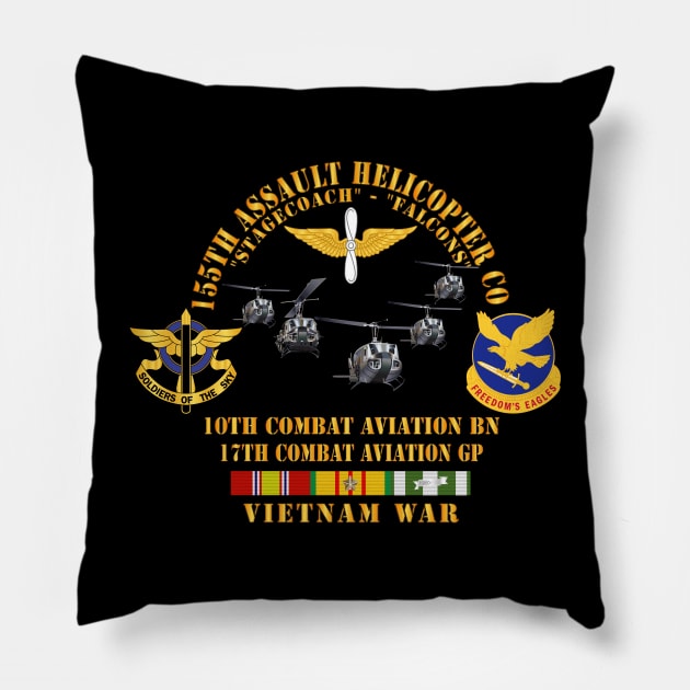 155th AHC - Stagecoach - Falcons w VN SVC Pillow by twix123844