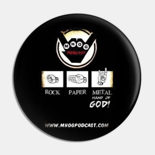 Paper, Rock and Metal Pin