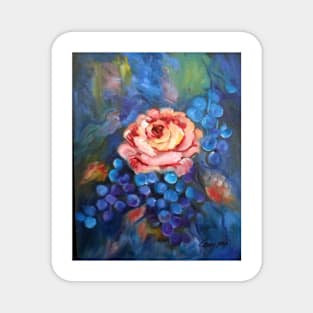 Roses and Grapes Magnet