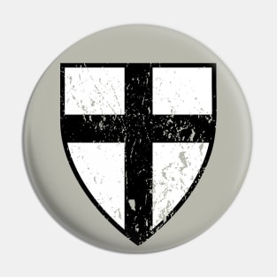 Teutonic Knights Shield  (distressed) Pin