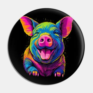 Pot-Bellied Pig Smiling Pin