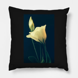 White Lisianthus the Tender Perennial Flower of Gentleness Pillow