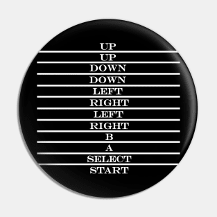 konami code contra video game Pin