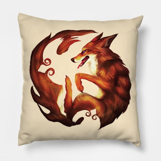 Coyote Swirl Pillow by Spikie