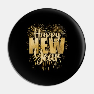 New Year's Eve Happy New Year 2024 Party Pin