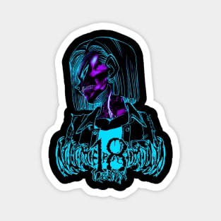 ANDROID NUMBER 18 (Death metal logo) Magnet