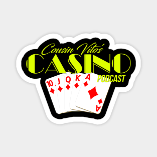 Cousin Vito's Casino Playing Card Logo Shirt Magnet