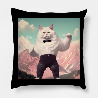 Muscle Meow: The Adorably Buff Felines- Glacier Pillow