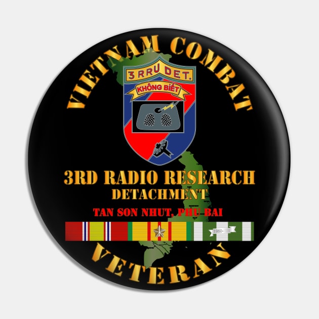 Vietnam Combat Vet - 3rd Radio Research Unit (RRU)  w VN SVC Pin by twix123844