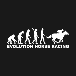 Evolution Horse Racing Derby Suit Tee, Kentucky Men Women Jockey Silhouette Design T-Shirt