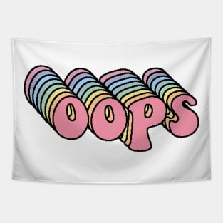Retro Rainbow Oops Trendy Design Tapestry