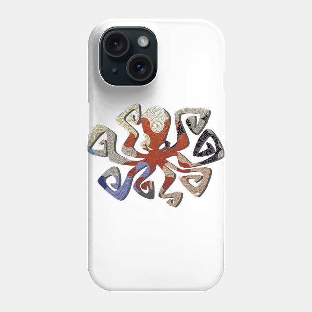 Octopus Mosaic Phone Case by Modern Art