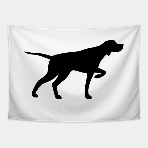 Pointer Dog Silhouette Tapestry by Coffee Squirrel