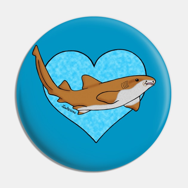 Nurse Shark Love Pin by HonuHoney