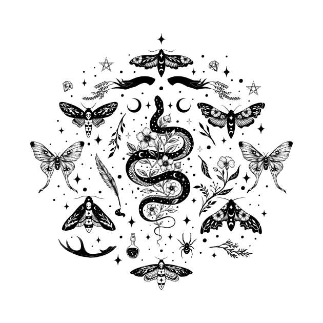 Flash Tattoo Sheet - Mystical Nature by Episodic Drawing