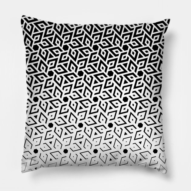 Geometric Tattoo Style Pattern Pillow by terrordro.me