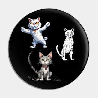 Strong independent cats Pin