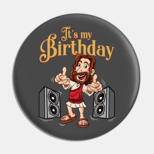 Funny Dancing Christmas Jesus Birthday Party Pin