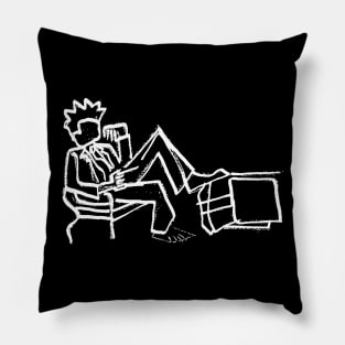 Famous Neo-expressionism Artist White Pillow