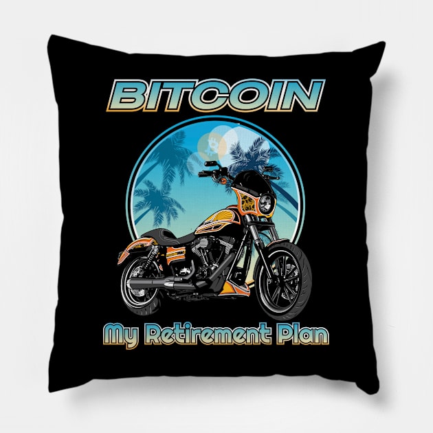 Bitcoin my retirement plan, cryptocurrency,blockchain,Bitcoin Pillow by Lekrock Shop