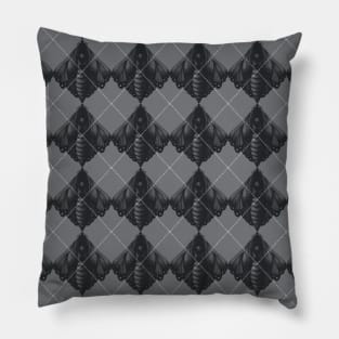 Dark Moth Argyle Pillow