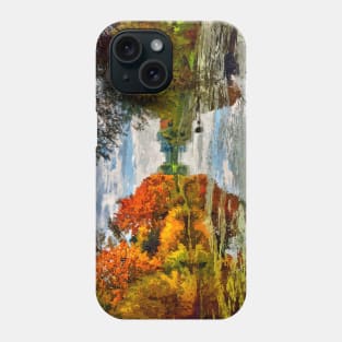 Lakeside Autumn Trees Phone Case