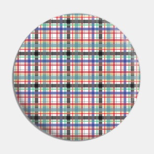 Red, Blue, Green, Black, Yellow Plaid Pin