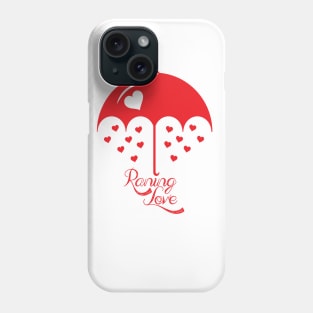 Raining love red Phone Case