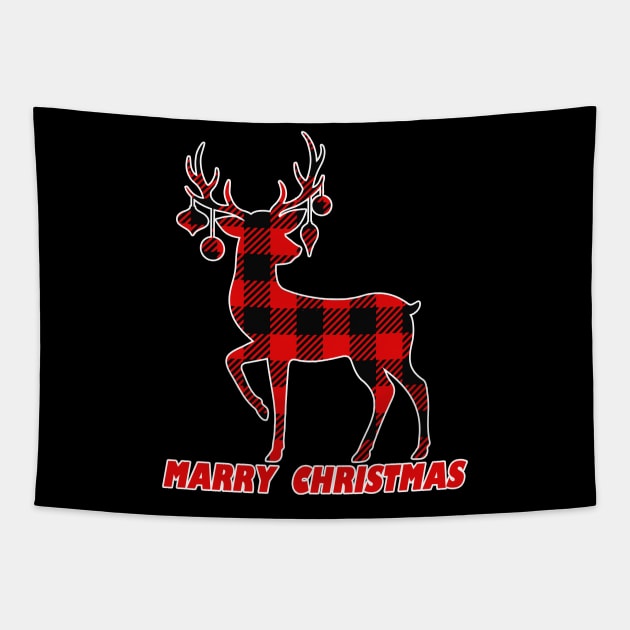 Buffalo Plaid Christmas Tapestry by AdeShirts