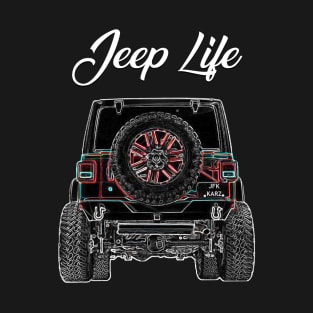 Jeep Life 4x4 Monster Rear View T-Shirt