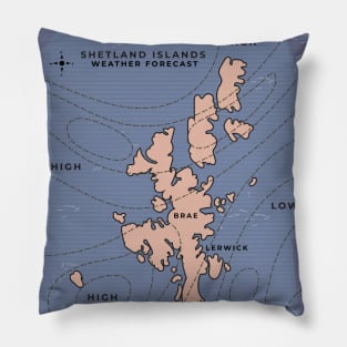 Shetland Islands Weather Forecast Pillow