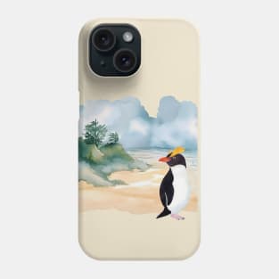 Crested Penguin's Beach Phone Case