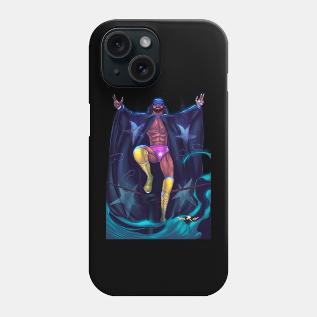 Macho madness wrestling art Phone Case by Triple R Art