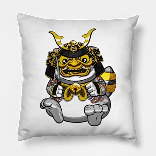 Samurai Cute Fat Cat Pillow