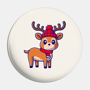 Cute Baby Deer Winter Pin