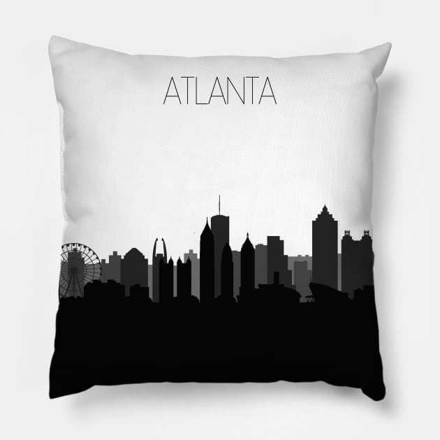 Atlanta Skyline V2 Pillow by inspirowl