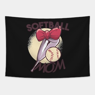 Softball Mom Cute Sports Social Distancing FaceMask for Mother of Ball Player Tapestry