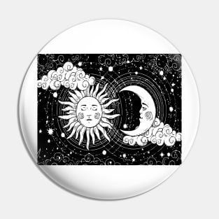 sun and moon Pin