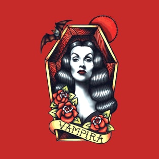 Maila Nurmi Vampira Tattoo Art T-Shirt