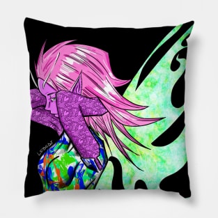 aesthetic nature mandala fairy girl in ecopop arts Pillow