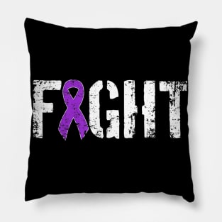 Fight Pancreatic Cancer Military Style Awareness Ribbon Pillow