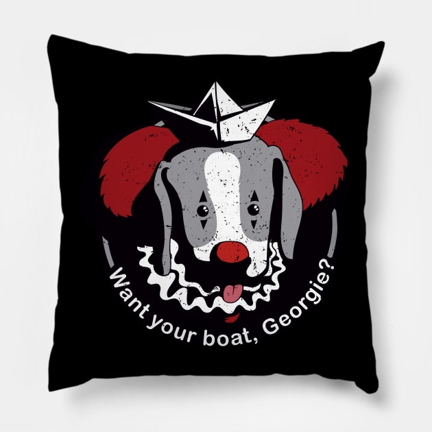 Want your boat Georgie? Pillow by BananaPrints