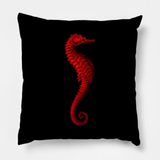 A Red Seahorse Pillow