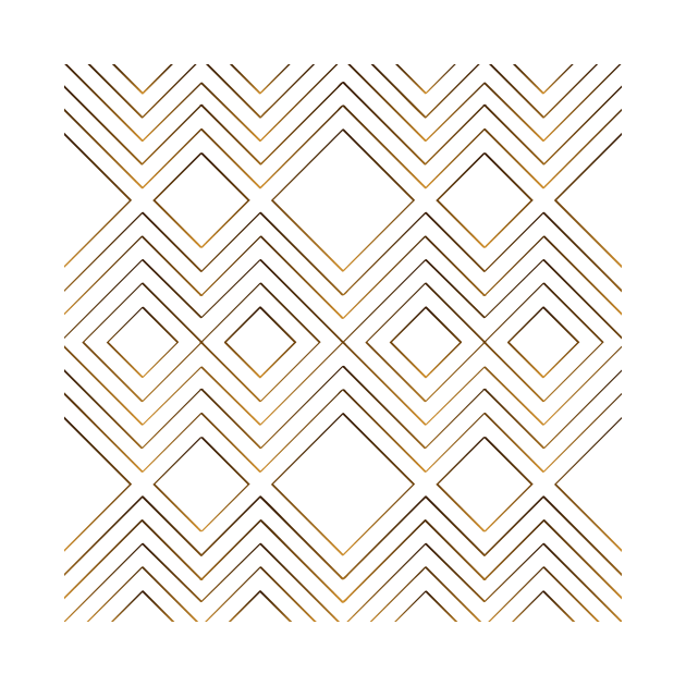 Modern golden Gatsby pattern white by soycarola