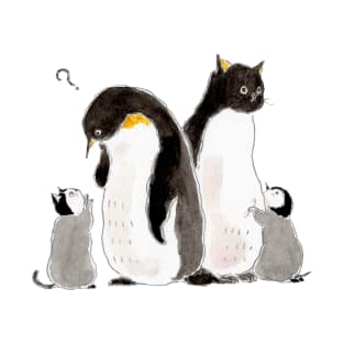 Penguin parent and child cats T-Shirt