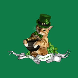 Happy Saint Catricks Day Leprecat T-Shirt